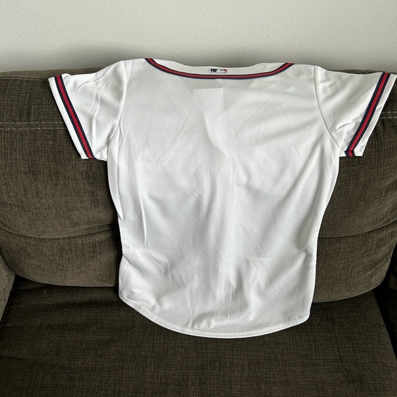 Nike Authentic Atlanta Braves MLB Baseball White Jersey Women’s Sz: Large - Picture 4 of 5